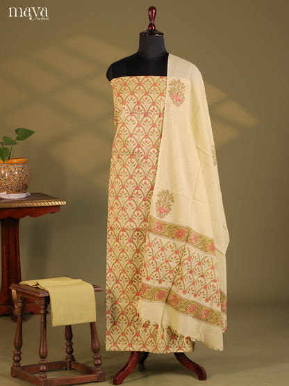 Lite Yellow & Green - Cotton salwar