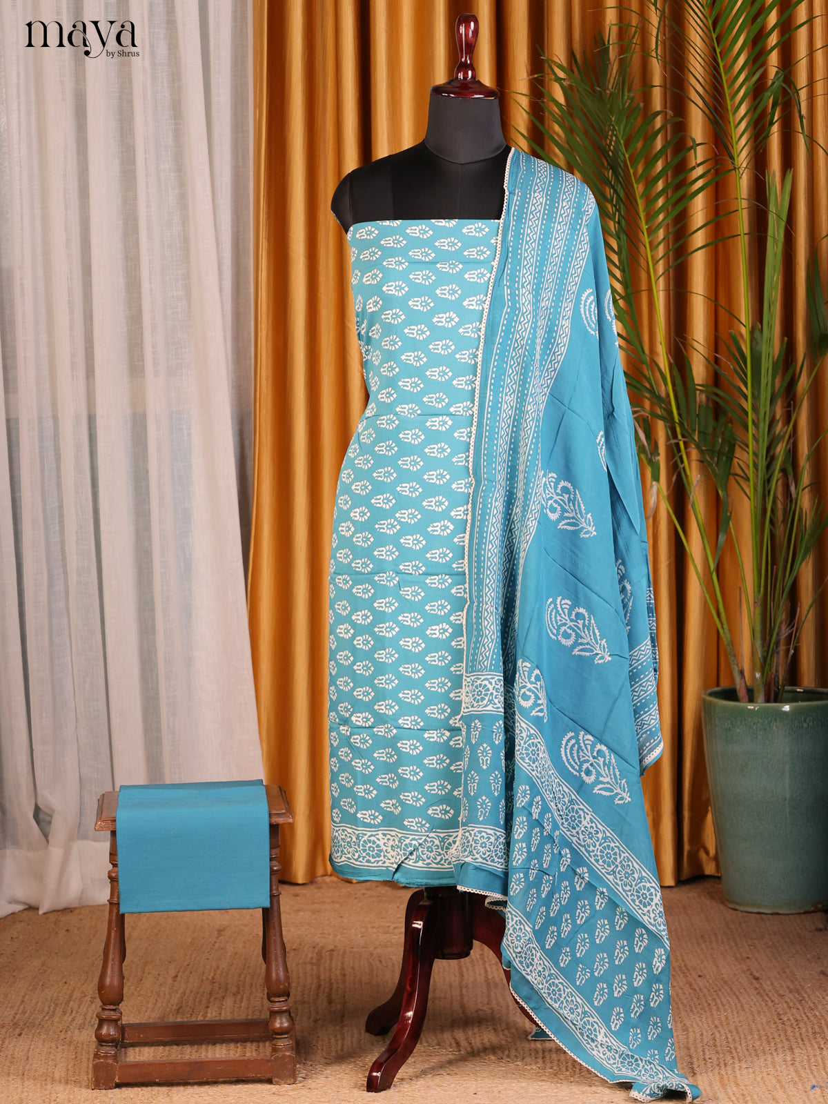 Sky blue - Cotton salwar