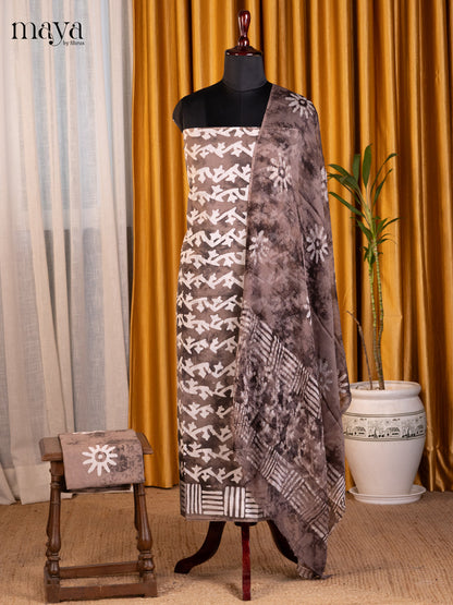 Grey & White - Cotton salwar