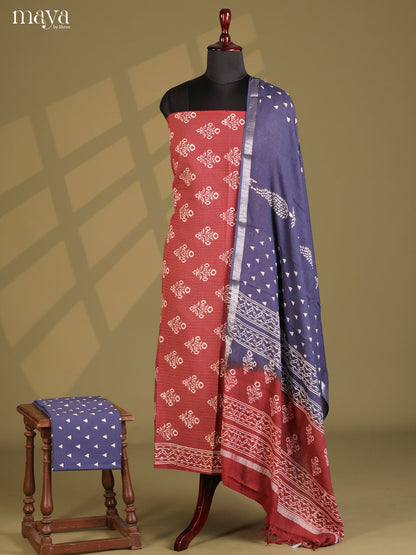 Brown & Blue - Cotton salwar