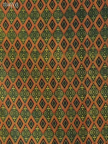 Green with Mustard- Ajrakh Salwar Unstitch