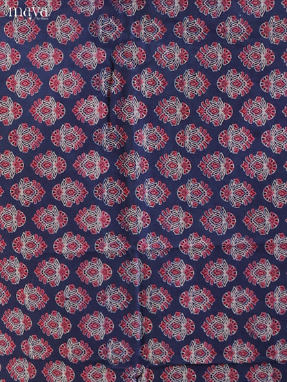 Blue & Maroon- Ajrakh Salwar Unstitch