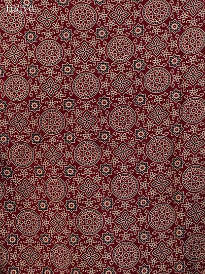 Maroon - Ajrakh Salwar Unstitch