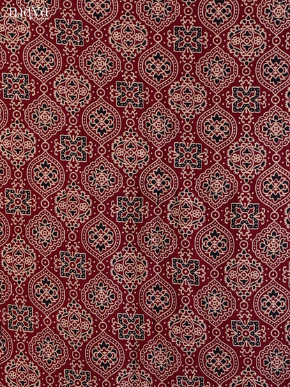 Maroon - Ajrakh Salwar Unstitch