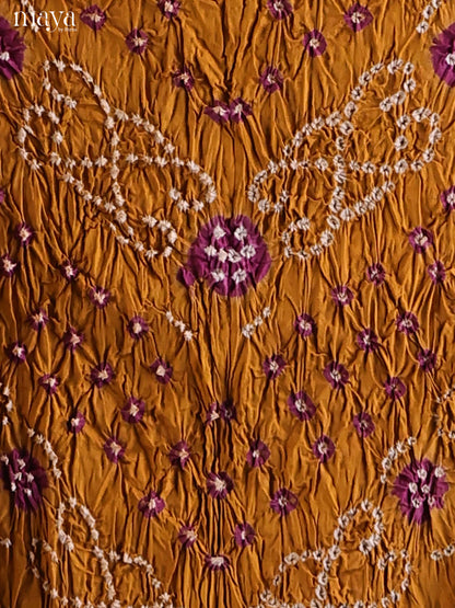 Mustard & Purple- Bandhini salwar Unstitch