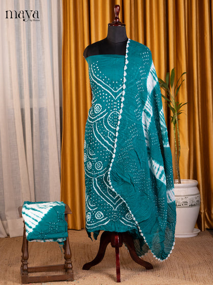 Teal - Bandhini salwar Unstitch