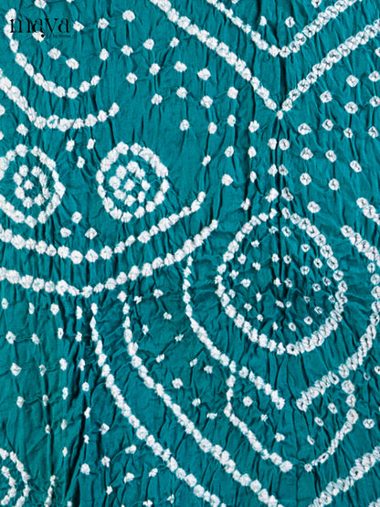 Teal - Bandhini salwar Unstitch