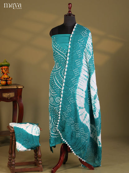 Teal - Bandhini salwar Unstitch