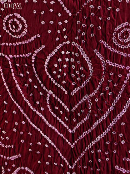 Maroon- Bandhini salwar Unstitch