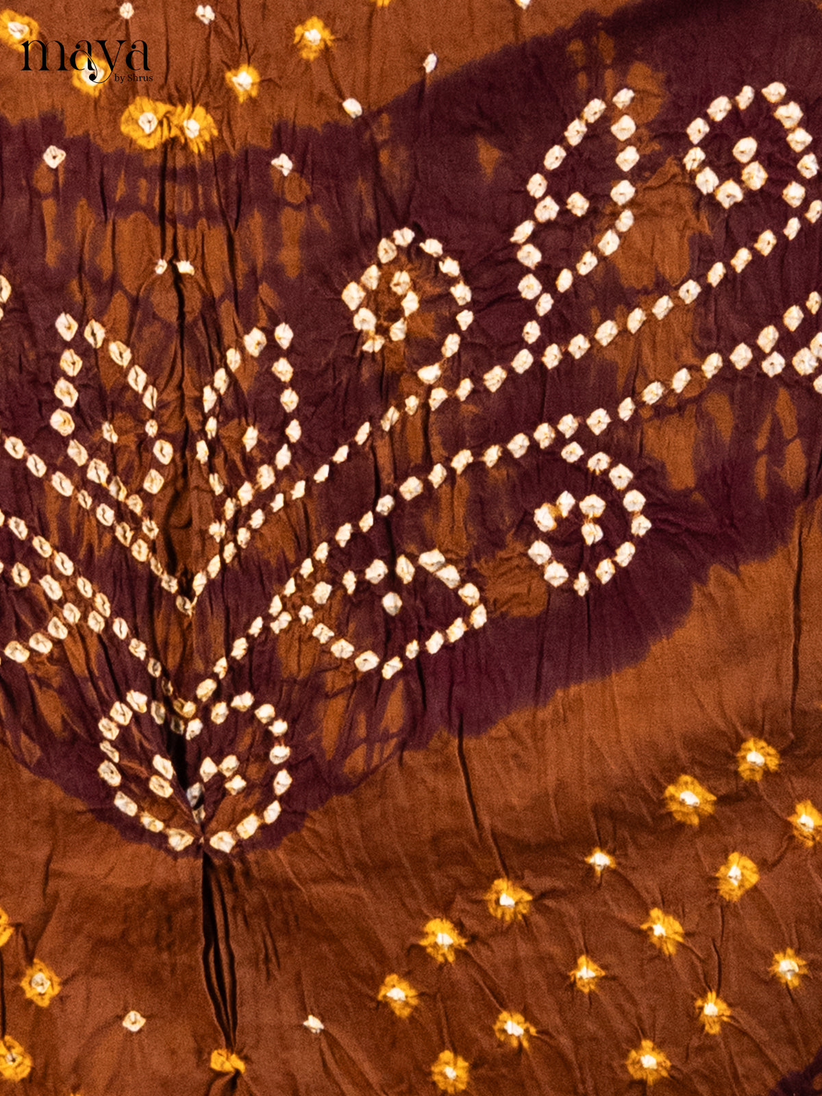 Lite  & Dark Brown- Bandhini salwar Unstitch