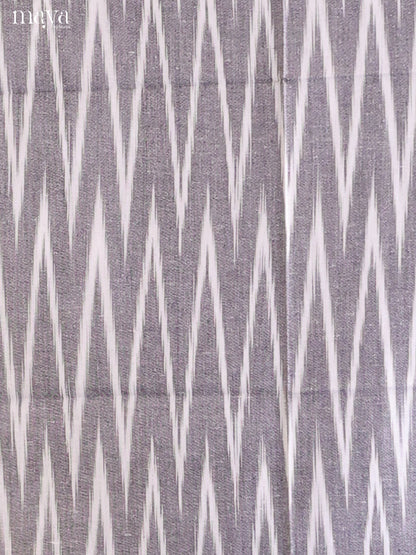 Grey & White - Ikkat Salwar Unstitch