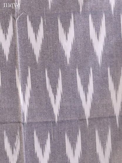 Grey & White - Ikkat Salwar Unstitch
