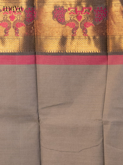 Grey & Pink - chettinad top & dupatta combo