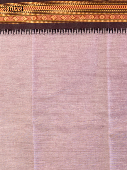Mild Lavender & Black- chettinad top & dupatta combo