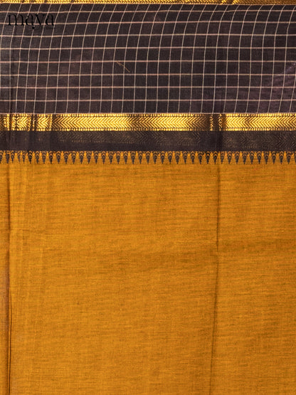 Mustard with Blue - chettinad top & dupatta combo