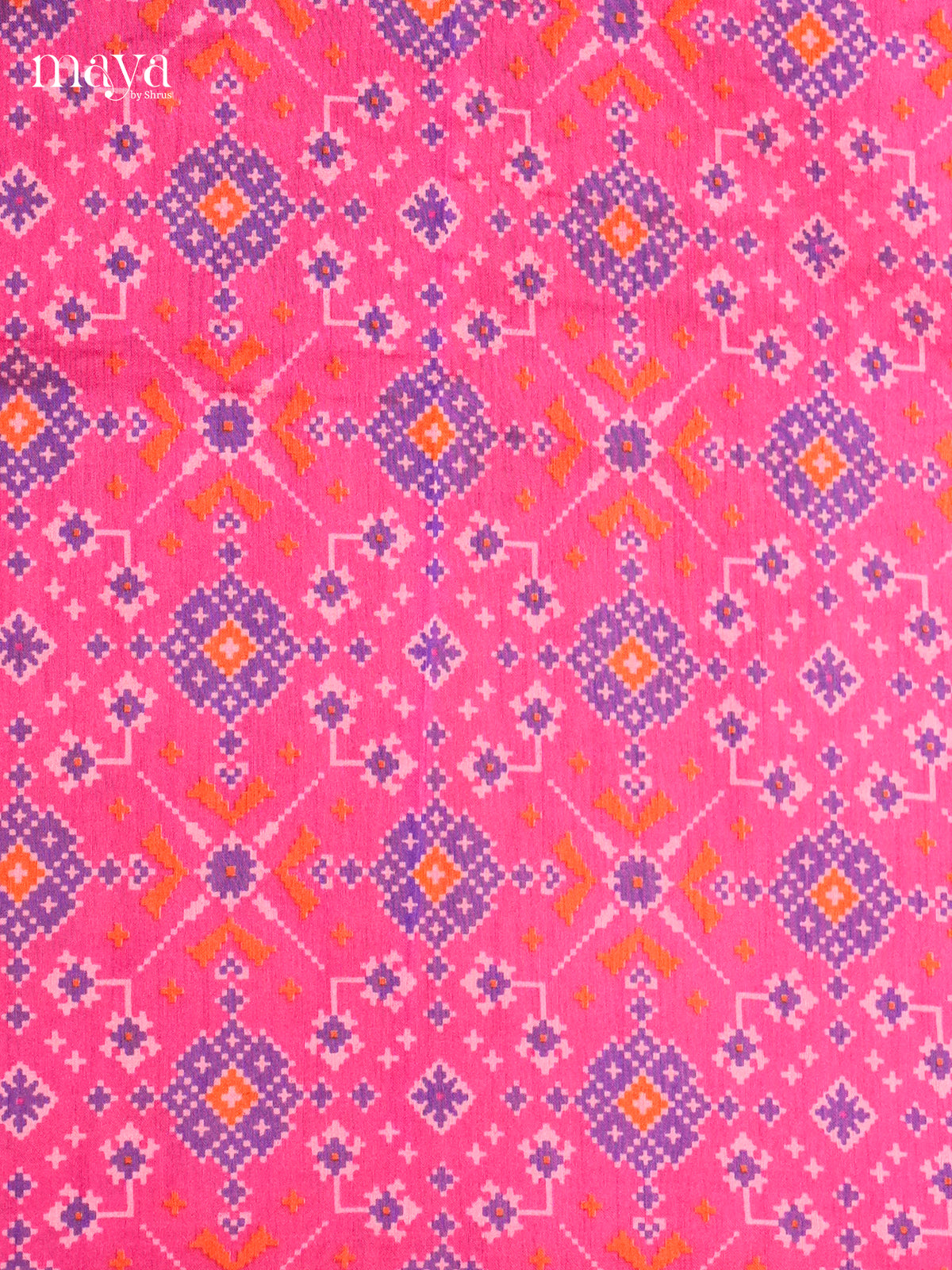 Elegant Pink & Purple Semi patola salwar unstitch with floral motifs -MEA12011
