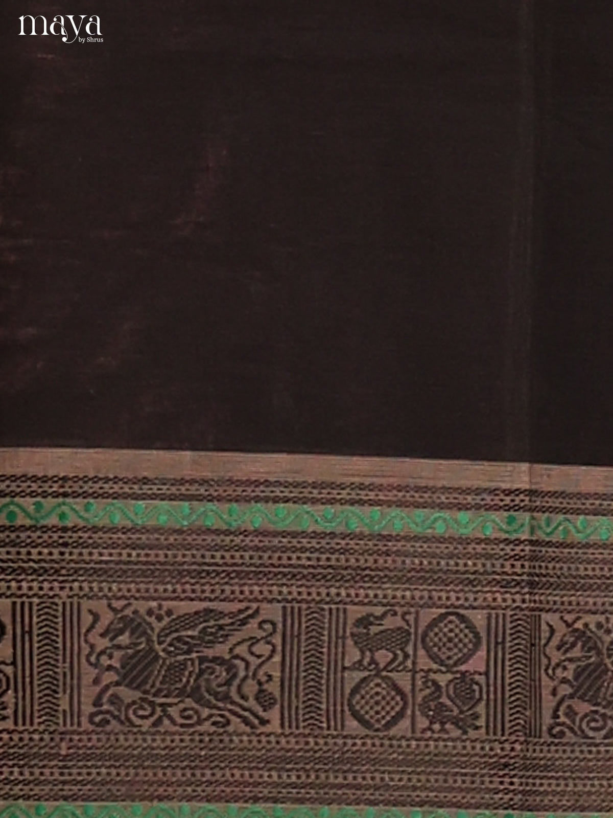 Black Chettinad Cotton  Dupatta with thread woven grey bordre