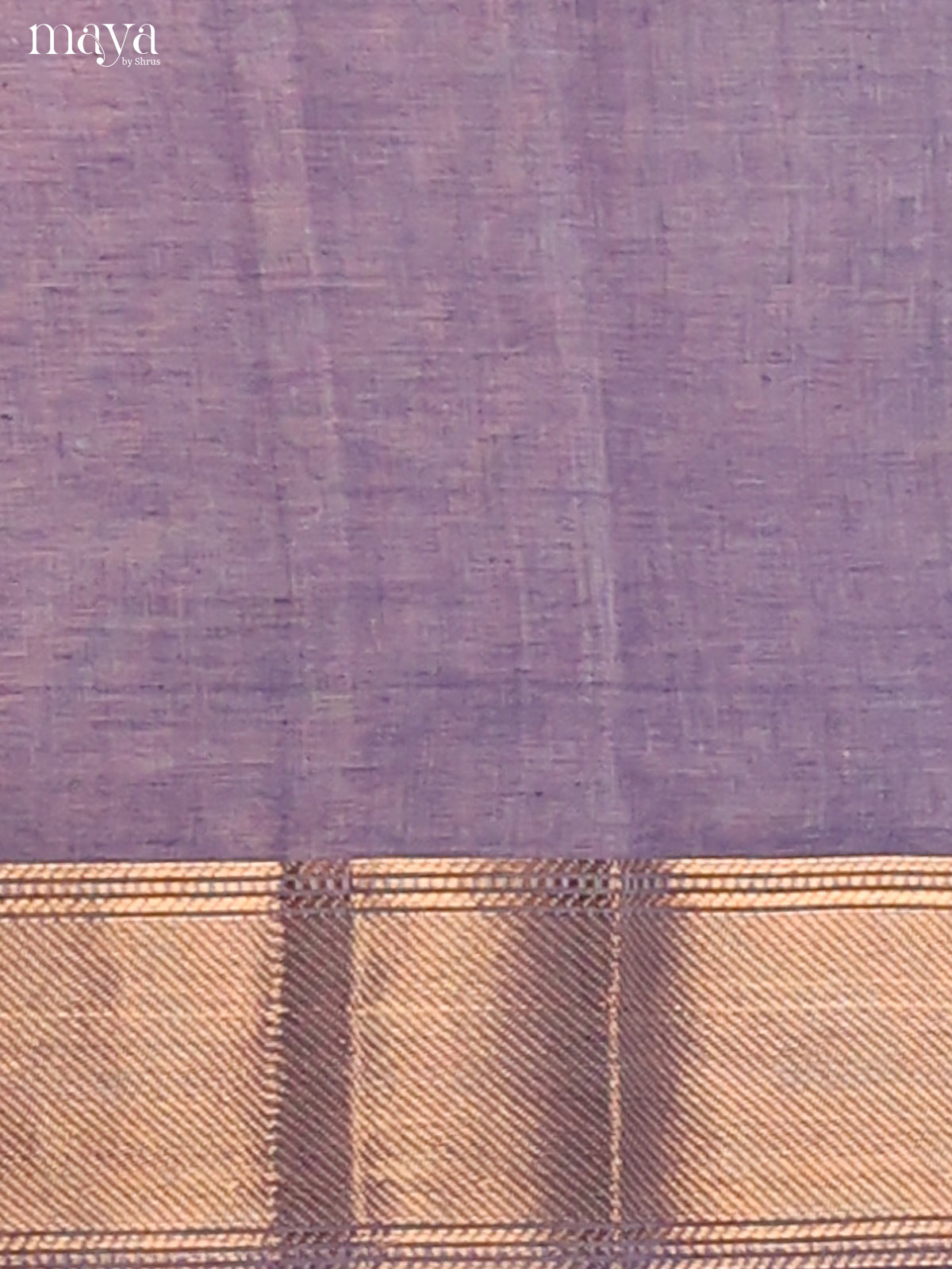 Lavender Chettinad Cotton  Dupatta with self zari border