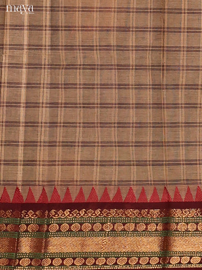 Grey  & Maroon- chettinad top & dupatta combo