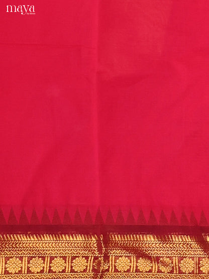Pink & Maroon - chettinad top & dupatta combo