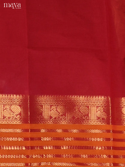 Red & Mustard - chettinad top & dupatta combo