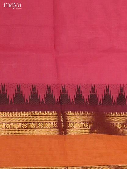Pink & Purple - chettinad top & dupatta combo