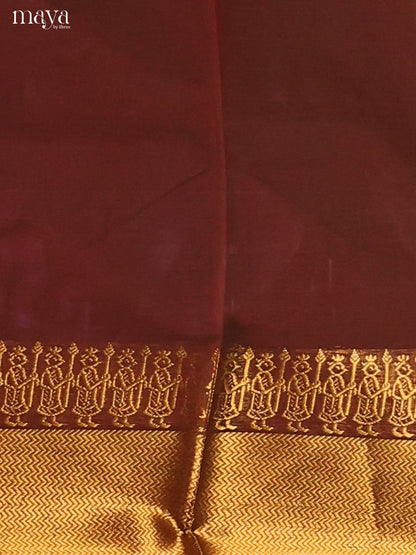 Brown - chettinad top & dupatta combo