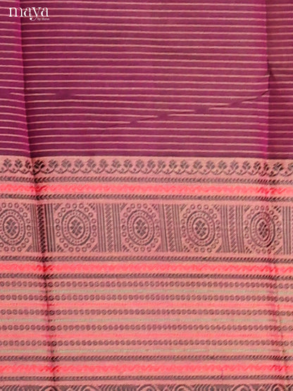 Purple & Peach - chettinad top & dupatta combo