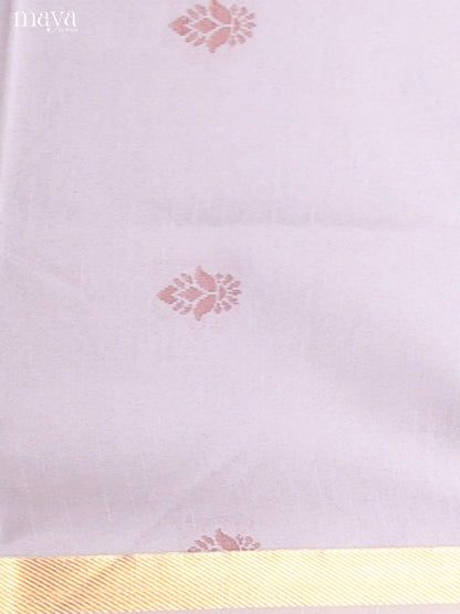 Mild Lavender & Brown- Semi rawsilk salwar