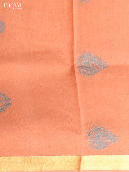 Brown & Green - Semi rawsilk salwar