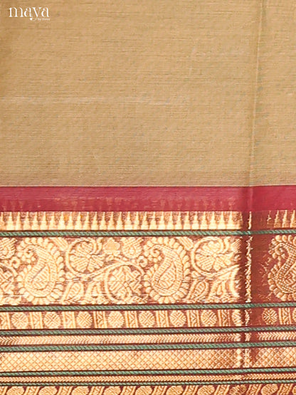 Grey & Maroon - chettinad top & dupatta combo