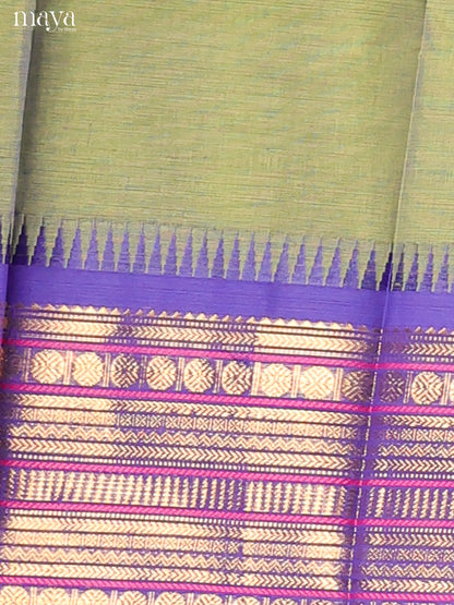 Green & Blue - chettinad top & dupatta combo