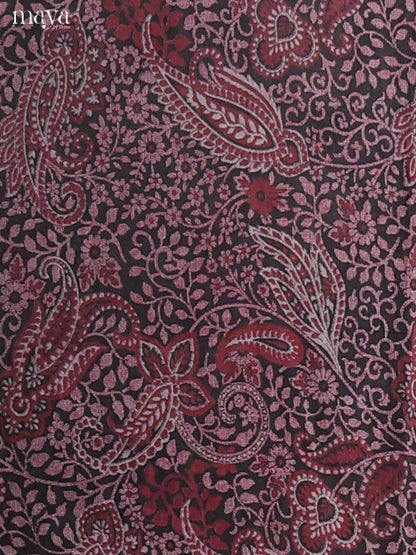 Black & Maroon -Semi patola salwar unstitch