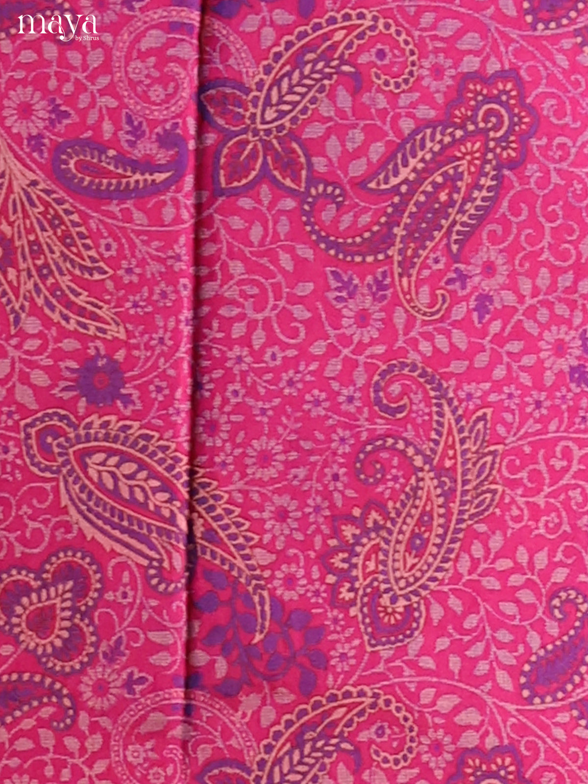 Graceful Pink & Purple Semi Patola Salwar Suit Set With Paisley Prints