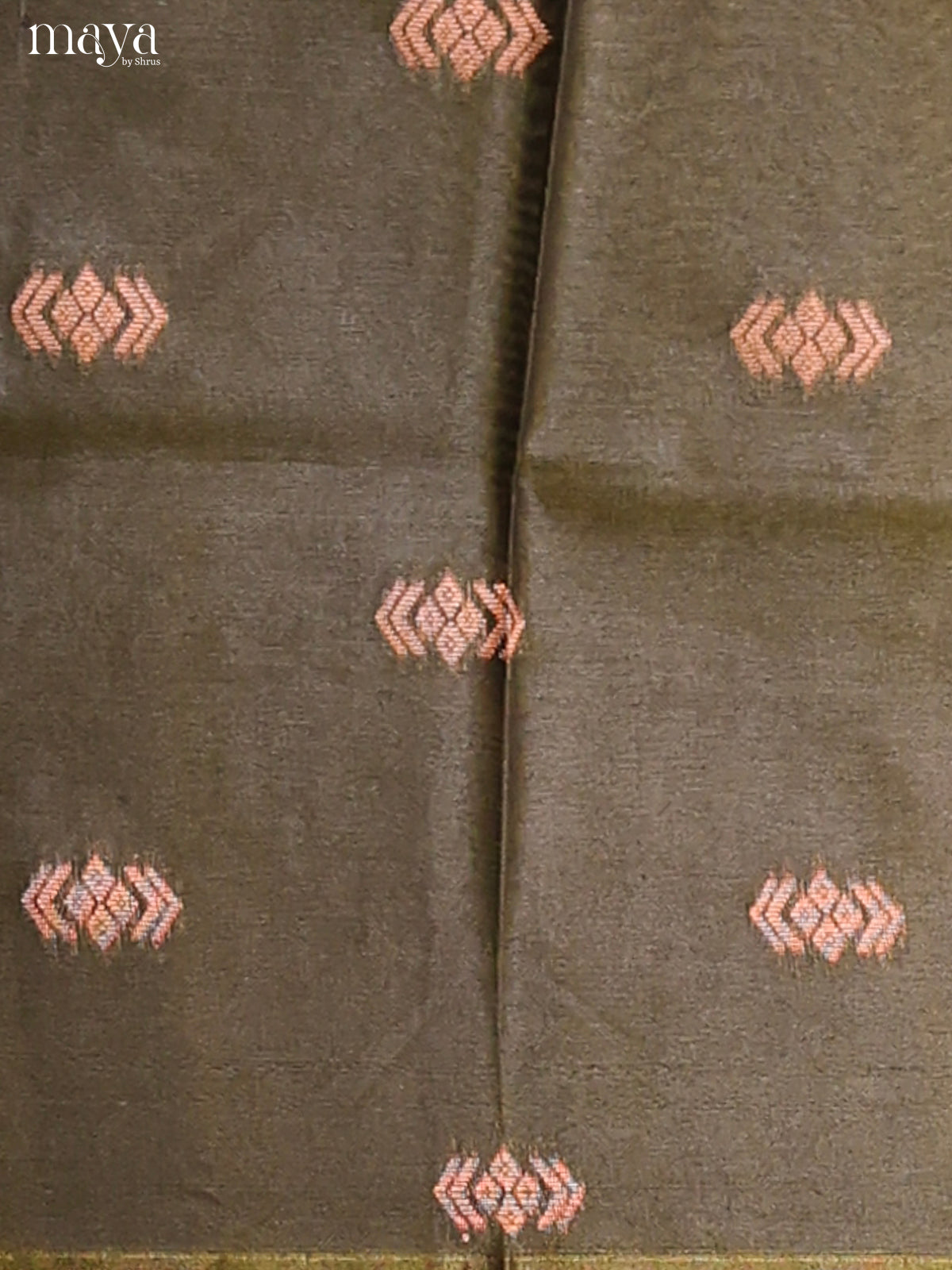 Green & Red -Semi silkcotton salwar unstitch