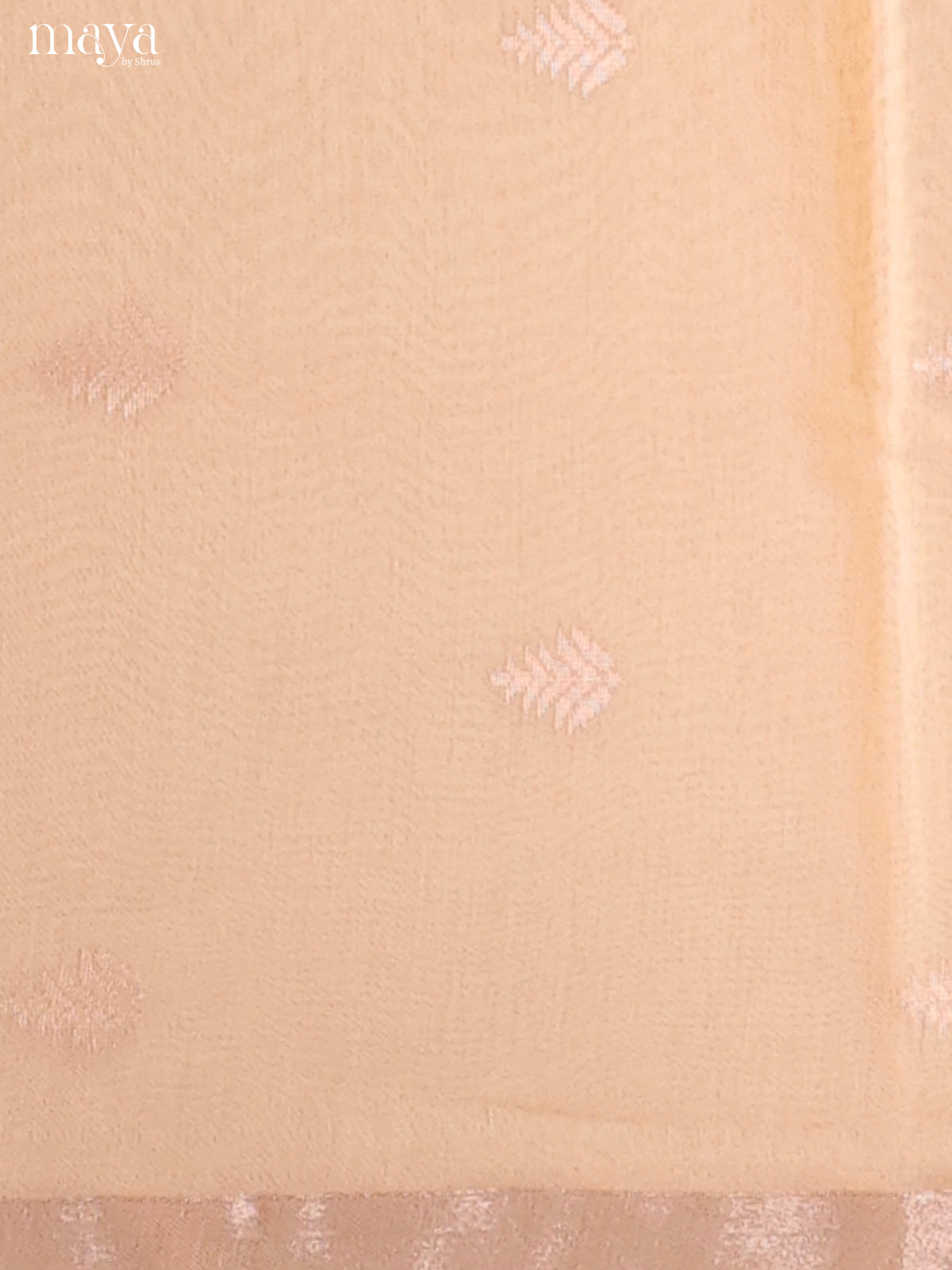 Cream & Red-Semi silkcotton salwar unstitch