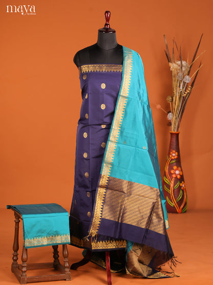 MDH05045-semi softsilk salwar Unstitch
