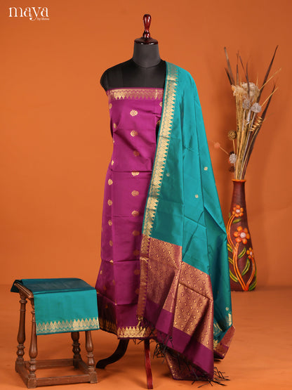 MDH05073-semi softsilk salwar Unstitch