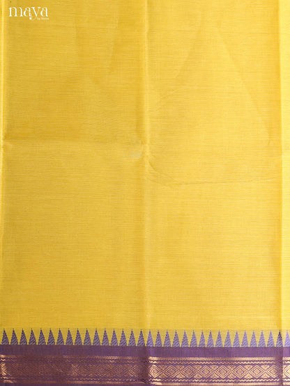 Yellow & Purple-chettinad top & dupatta combo