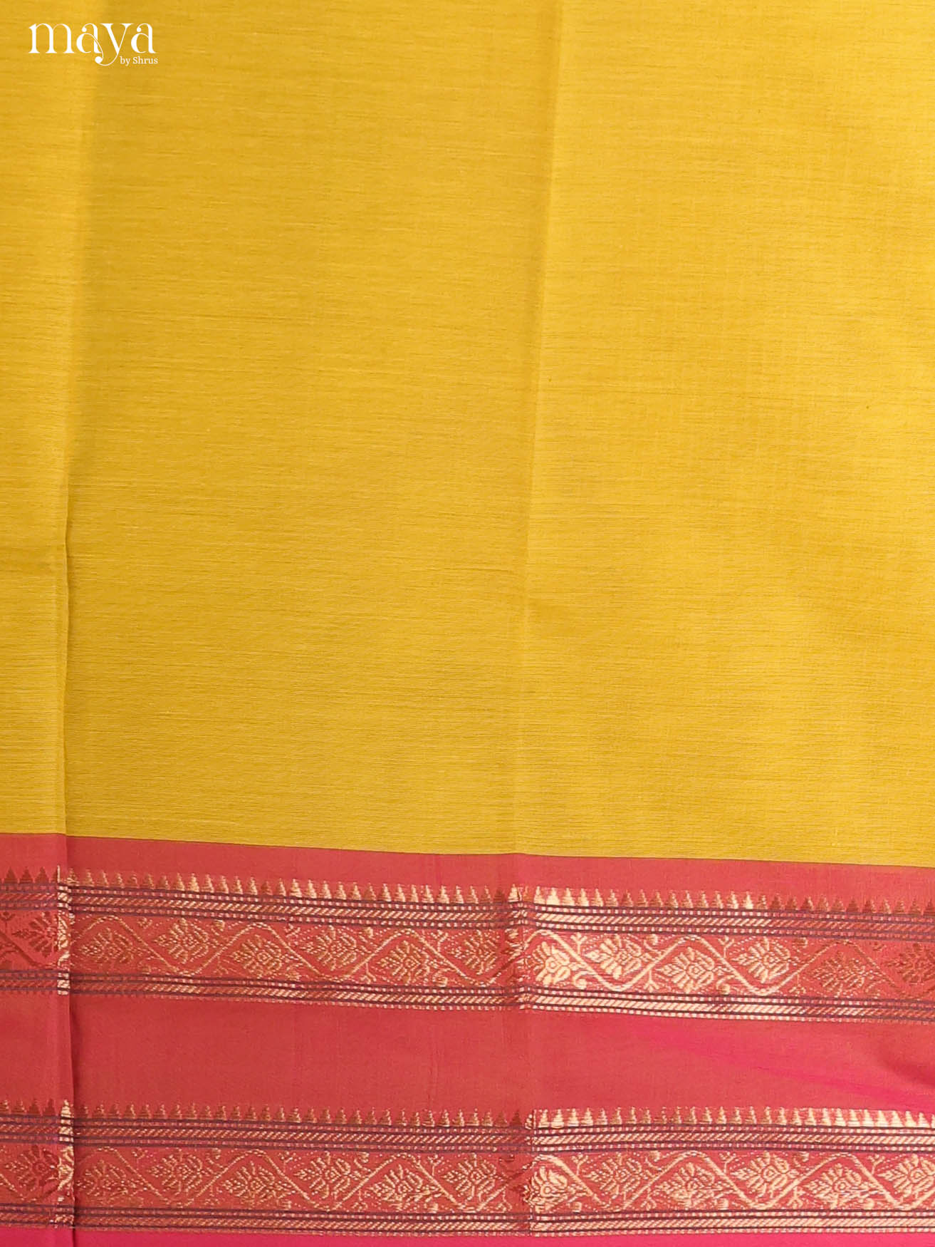 Mustard Yellow Chettinad Cotton Top & Dupatta Set With Rettaipet Zari Border