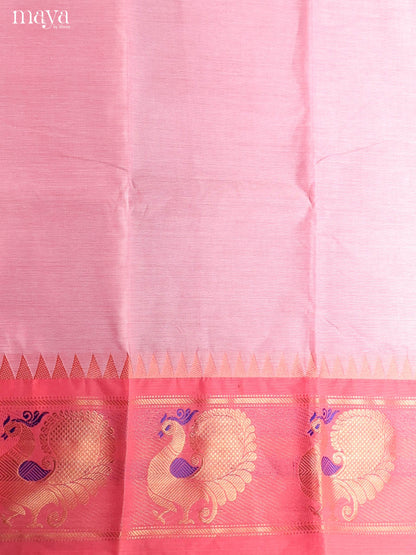 Baby Pink & Pink-chettinad top & dupatta combo