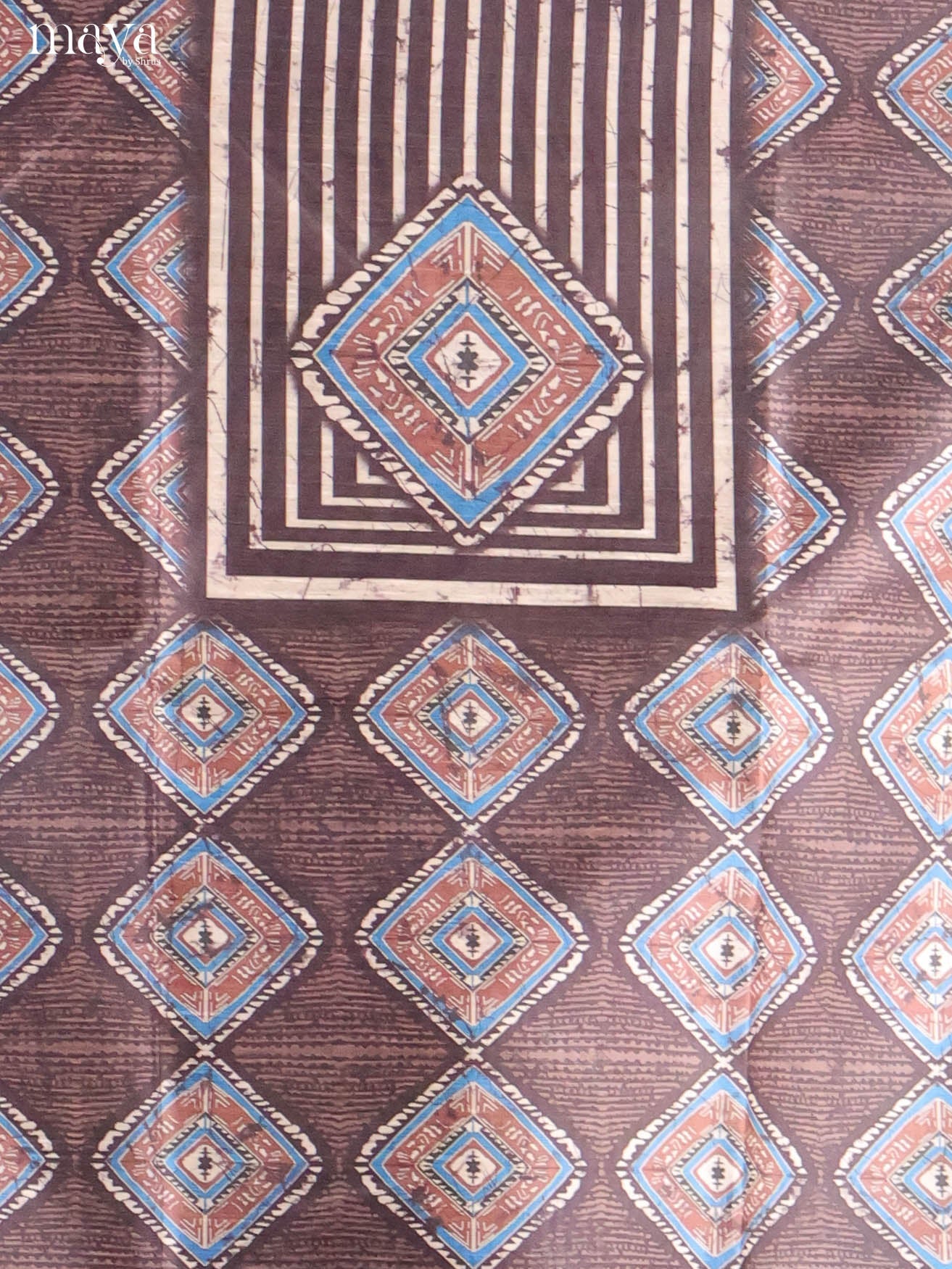 Charming Brown Semi Tussar Salwar Material