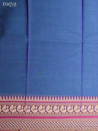 Blue & Purple -Narayanpet top & dupatta combo