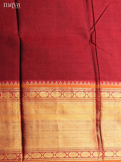 Maroon -Narayanpet top & dupatta combo