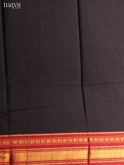 Black & Red-Narayanpet top & dupatta combo
