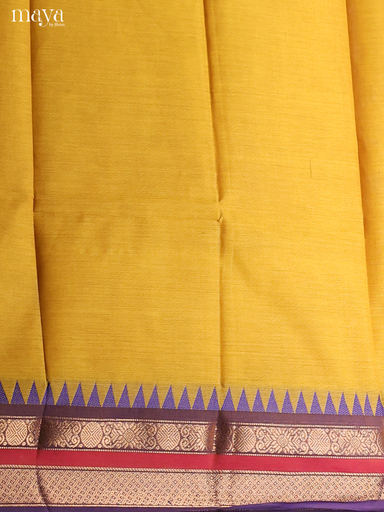 Classic Mustard Yellow Chettinad Cotton Salwar Material (Top & Dupatta Only)