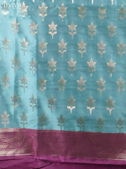MDH18018-Semi banaras salwar Unstitch