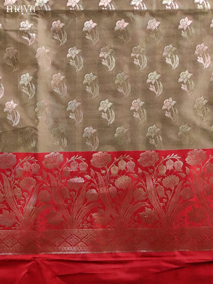 MDH18019-Semi banaras salwar Unstitch
