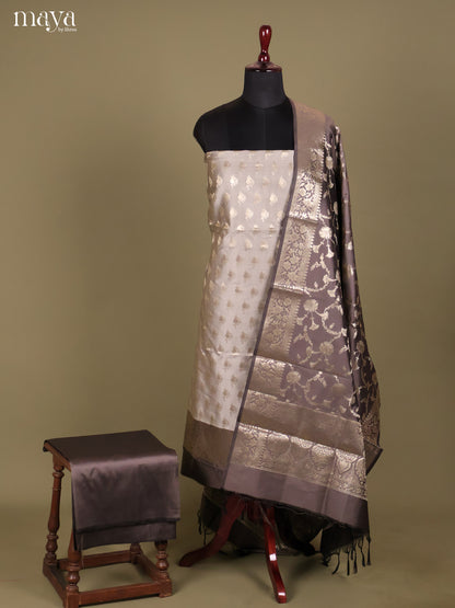 MDH18021-Semi banaras salwar Unstitch