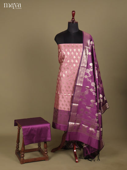 MDH18025-Semi banaras salwar Unstitch
